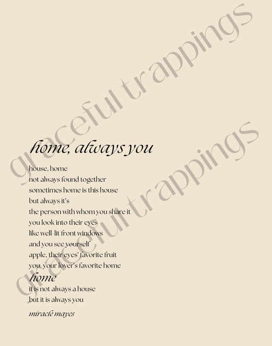 home, always you - orange