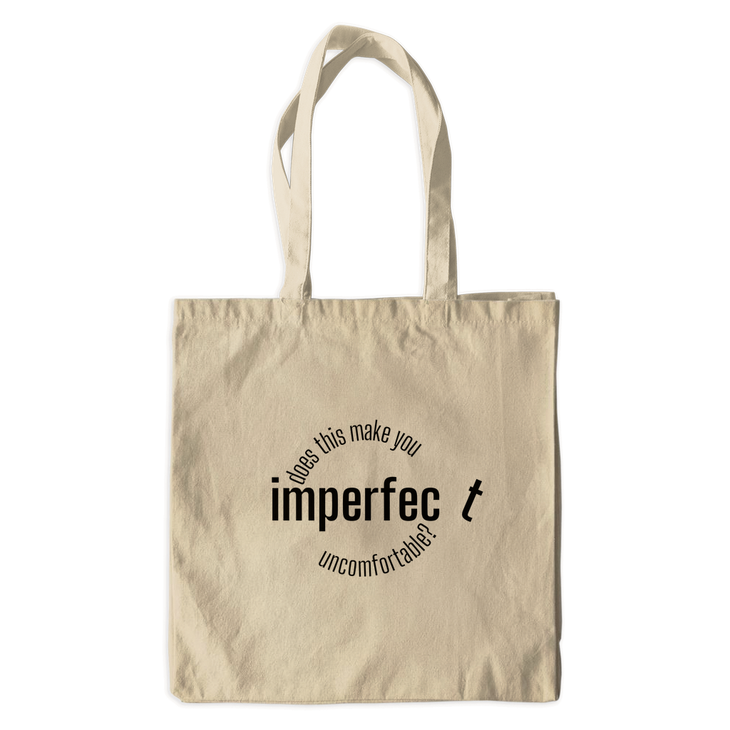 imperfec t canvas tote bag