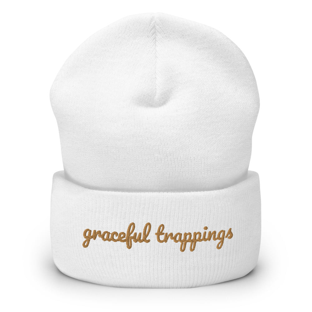 graceful trappings cuffed beanie