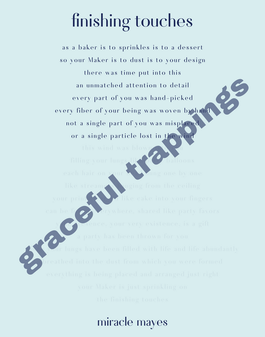 finishing touches poem