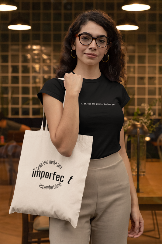 imperfec t canvas tote bag