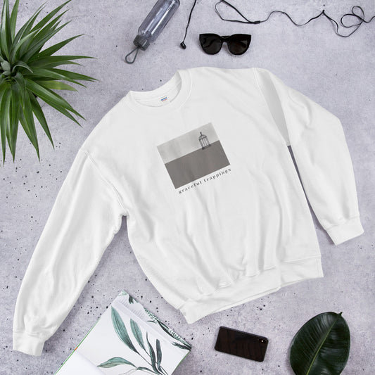 graceful trappings white sweatshirt