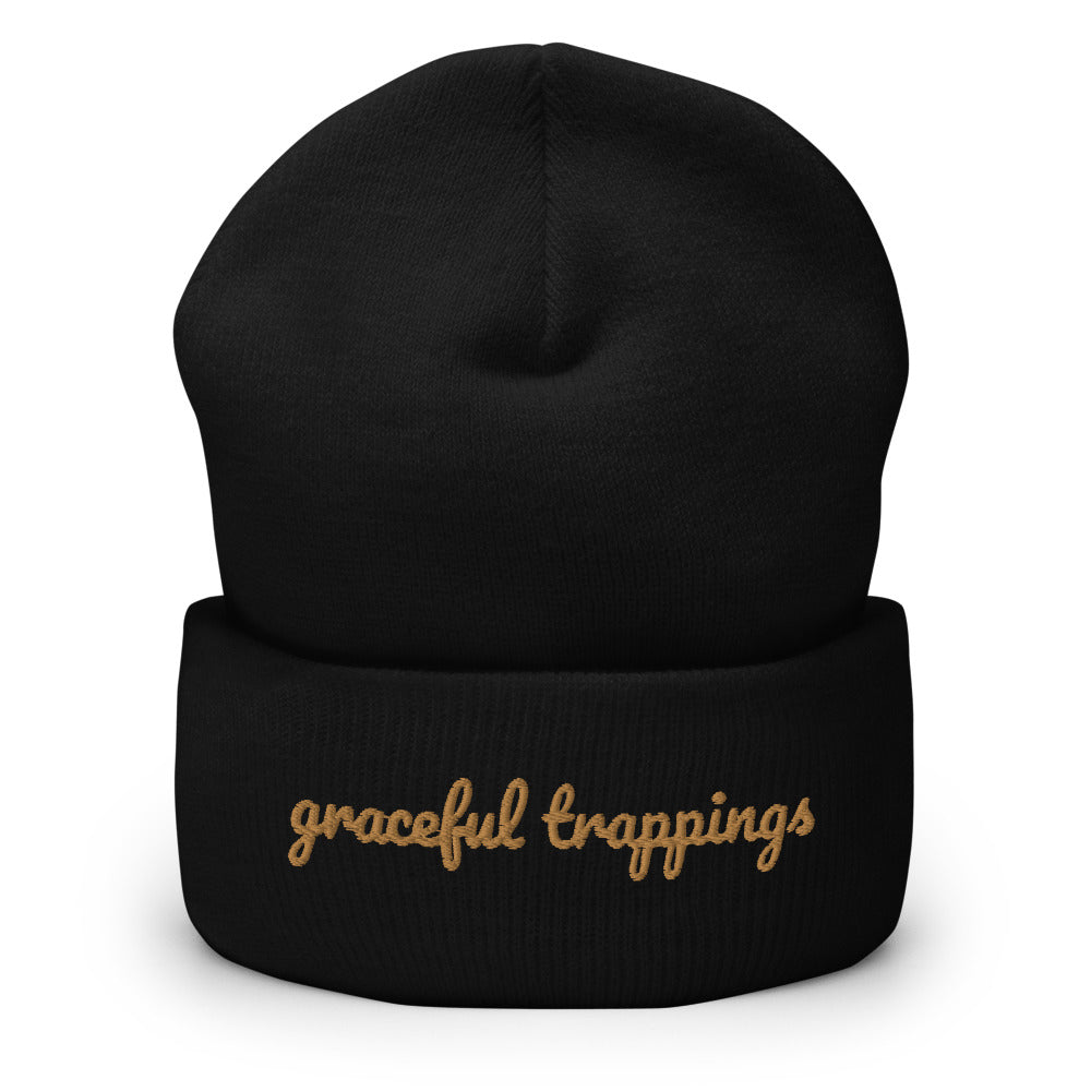 graceful trappings cuffed beanie